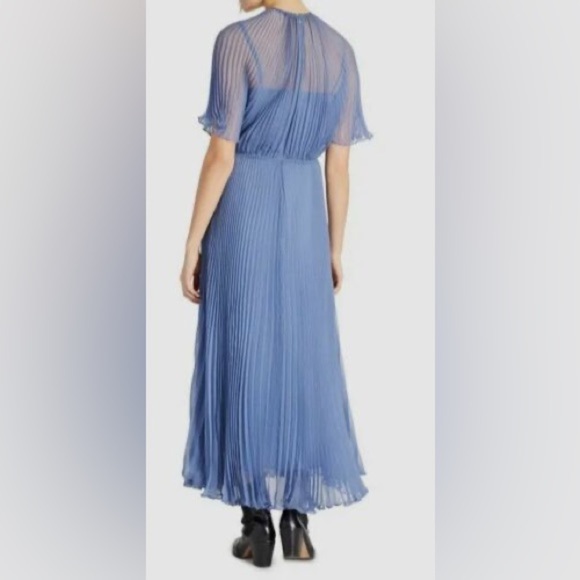 Jill Stuart Wedgwood Esme Pleated Chiffon Midi Dress - Picture 4 of 16